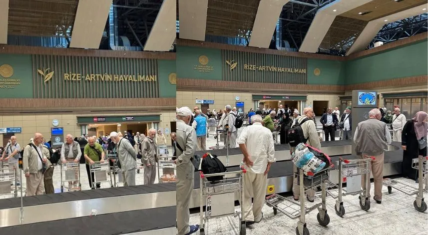 Kutsal topraklara giden hacılar, Rize'ye geri döndü