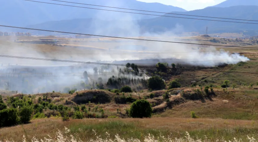 Otluk ve ağaçlık alanda çıkan yangın söndürüldü