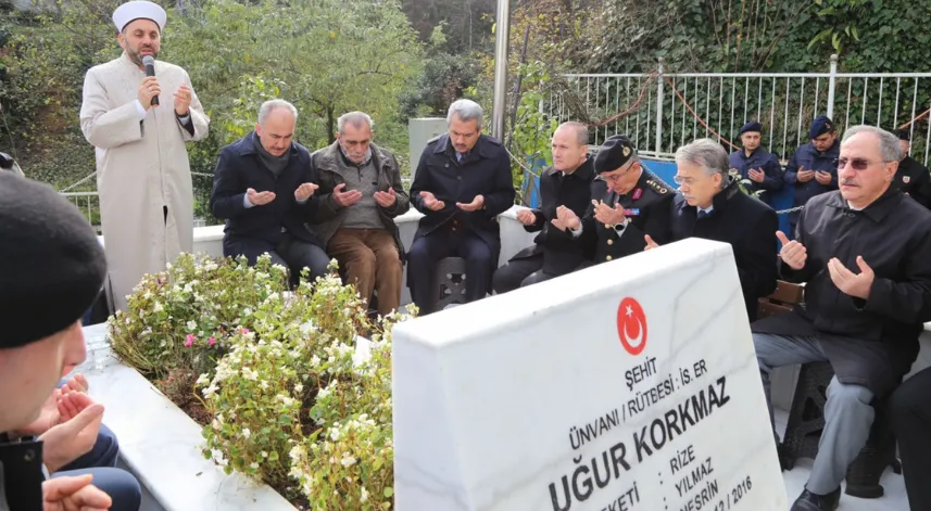 Rize’de şehitler unutulmuyor