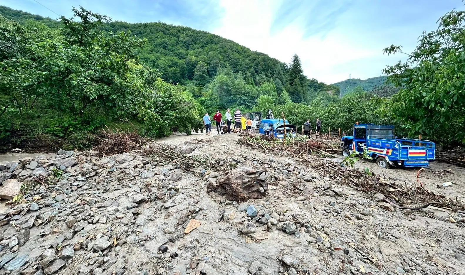Ordu'da şiddetli yağış hasara neden oldu