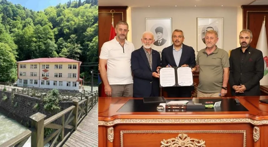 Çamlıhemşin Anadolu İmam Hatip Lisesi için imzalar atıldı