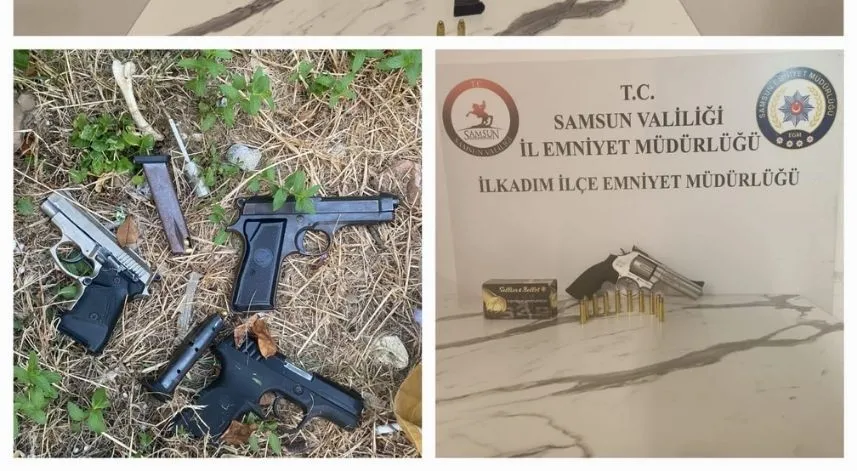 Tabancayla yakalanan 5 kişi hakkında adli işlem başlatıldı