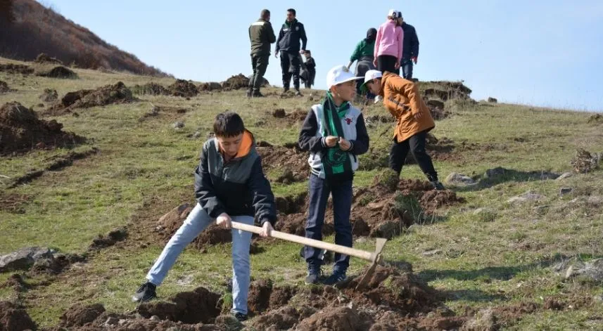Başçiftlik'te 2 bin 500 fidan toprakla buluşturuldu