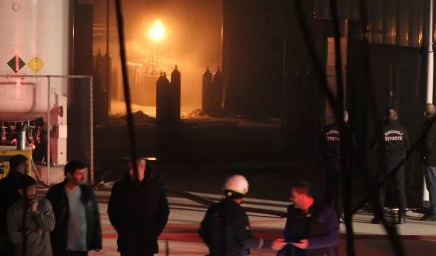 Gaz dolum tesisinde çıkan yangın söndürüldü