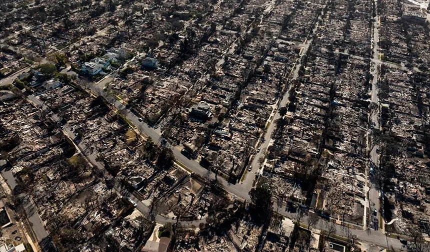 Los Angeles'taki yangınlarda, California'nın son 40 yıldaki en geniş kentsel alanı yandı