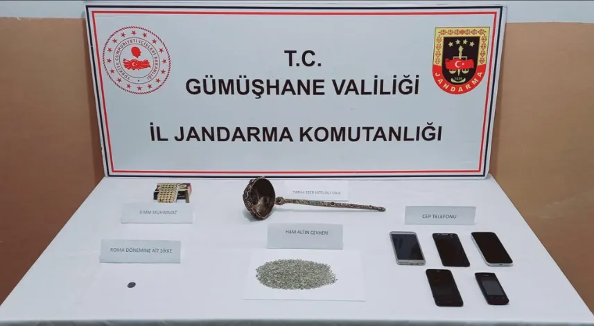Gümüşhane'de tarih eser kaçakçılığı operasyonu