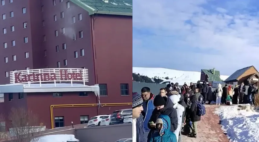 Uludağ'da otelde yangın ihbarı korkuttu