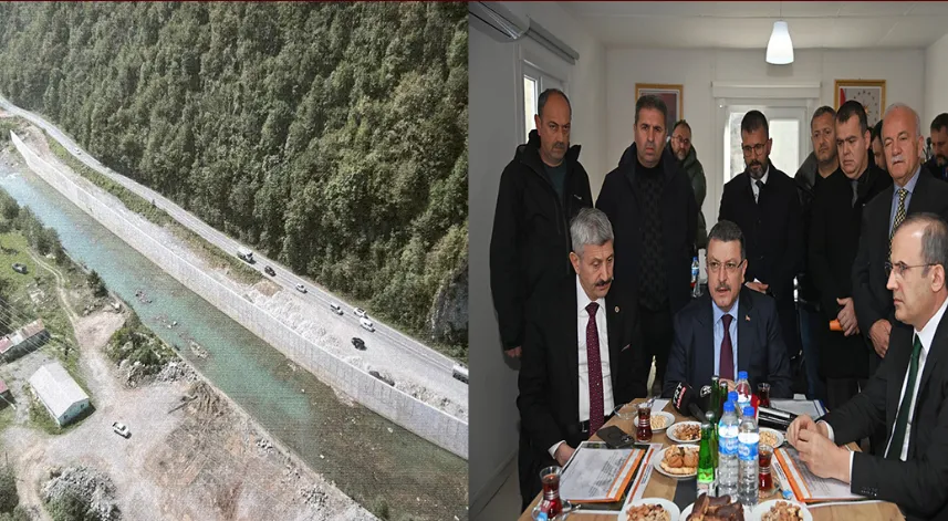 Araklı-Bayburt Yolu'nda incelemelerde bulundu