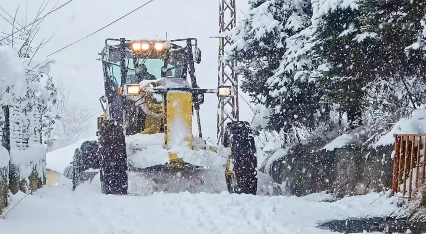 Ordu'nun 3 ilçesinde eğitime kar engeli