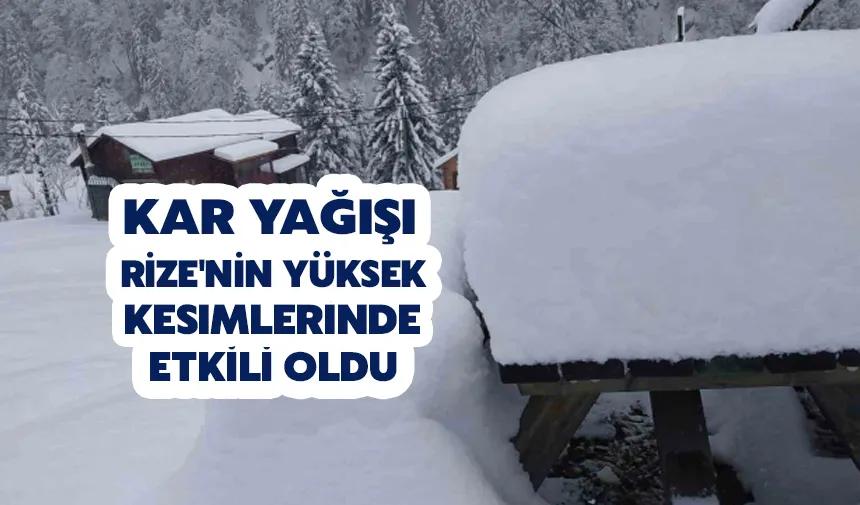 Rize'nin yüksek kesimlerinde kar yağışı etkili oluyor