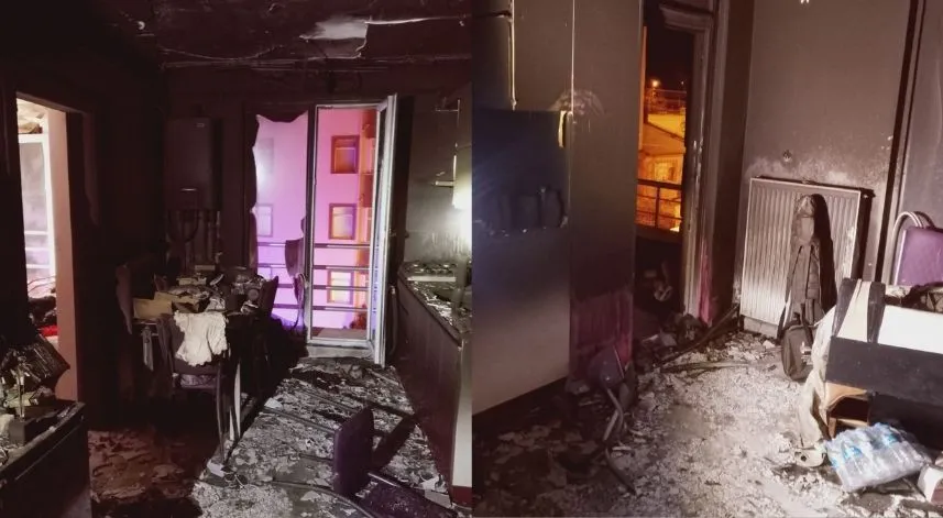 Apartman dairesinde çıkan yangında bir kadın öldü