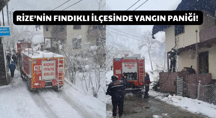 Rize’nin fındıklı ilçesinde yangın paniği! 