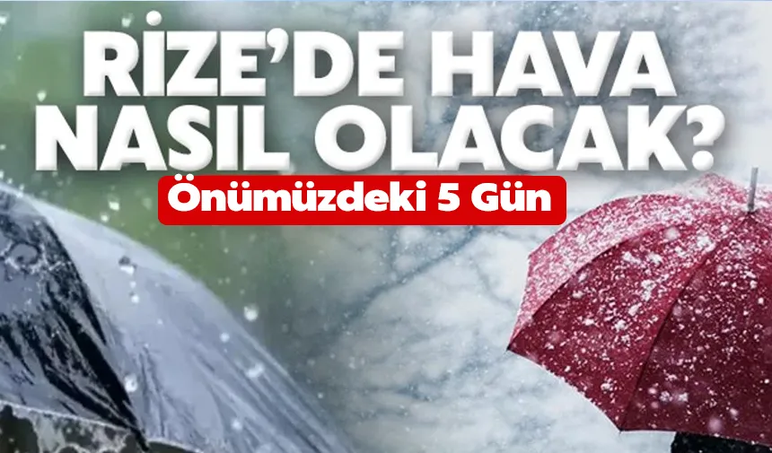 Rize’de Hava Nasıl Olacak 