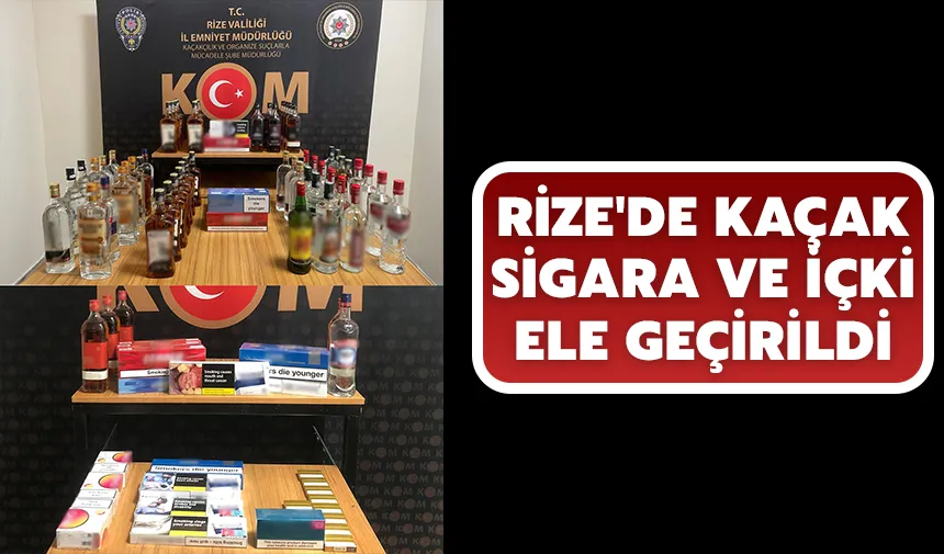 Rize'de 1256 paket kaçak sigara ele geçirildi