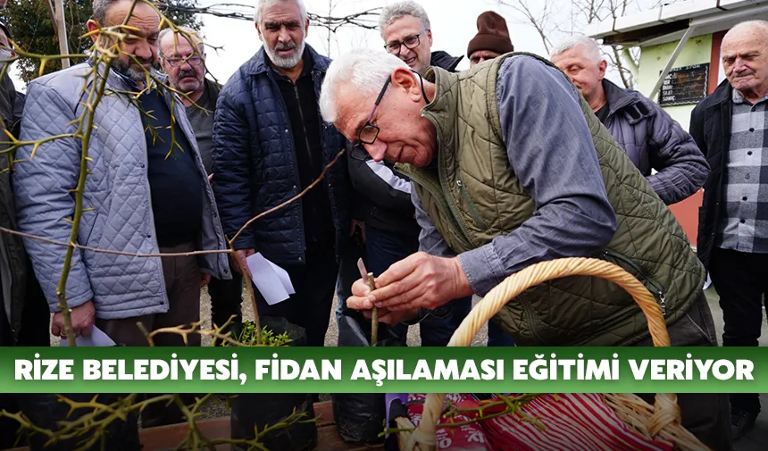 Rize Belediyesi, fidan aşılaması eğitimi veriyor