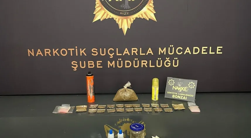 Rize'deki uyuşturucu operasyonunda 2 kişi tutuklandı