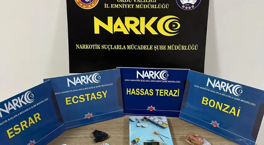 Ordu'da uyuşturucu operasyonunda 3 şüpheli yakalandı