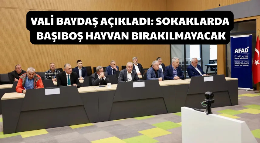 Vali Baydaş açıkladı: Sokaklarda başıboş hayvan bırakılmayacak