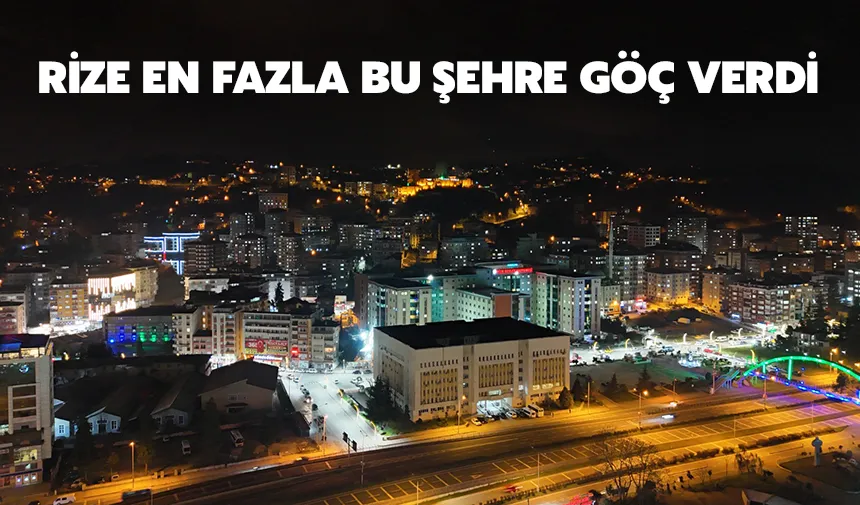 Rize, en fazla bu şehre göç verdi