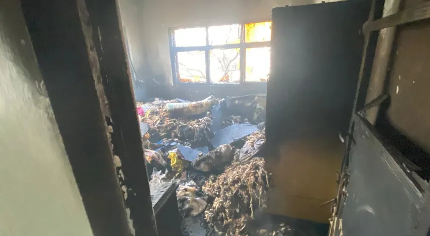 Erzincan'da müstakil evde yangın çıktı