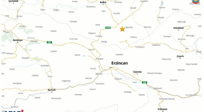 Gümüşhane'de 4.2 büyüklüğünde deprem