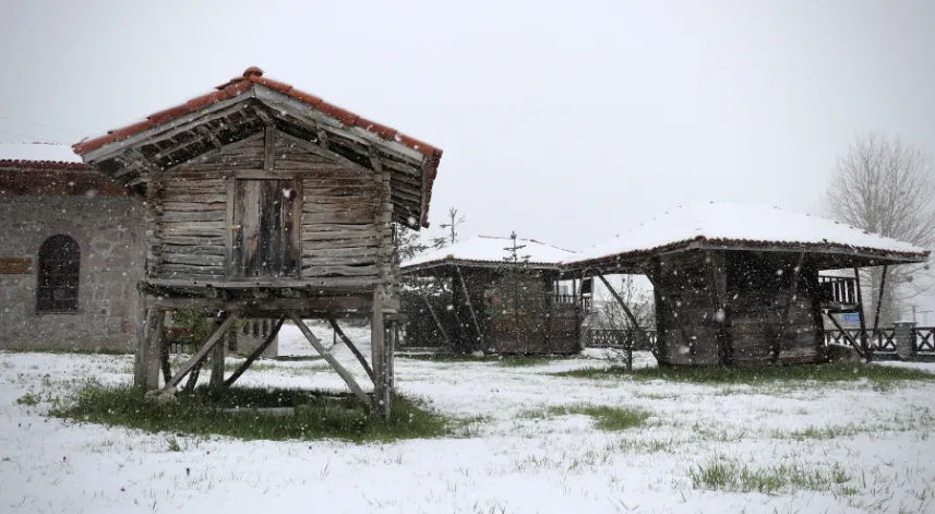 Samsun'un ilçelerinde kar yağışı etkili oluyor