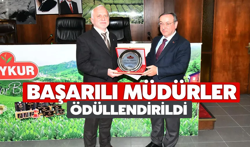 ÇAYKUR’dan  başarılı müdürler ödüllendirildi