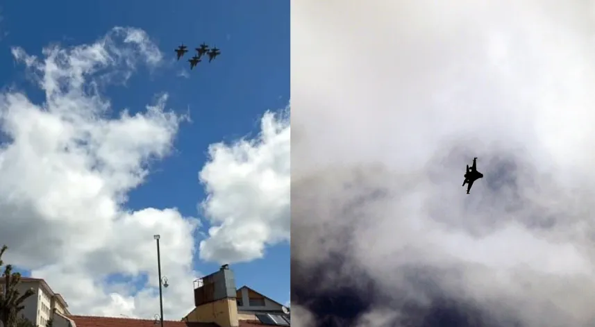 Savaş uçaklarının gösterisi ilgiyle izlendi