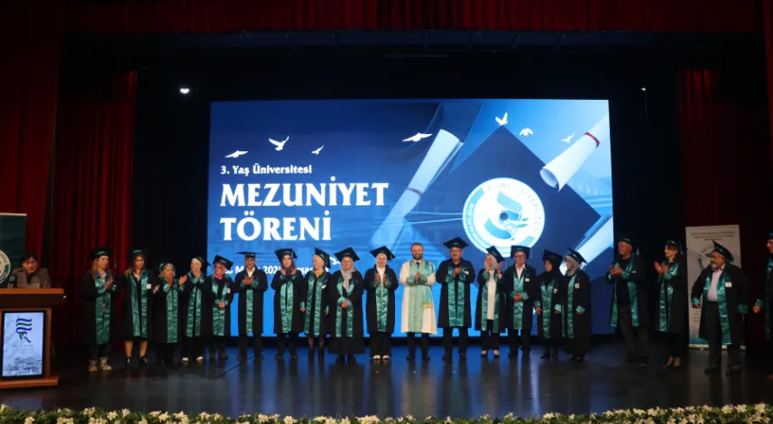 Rize'de 3. Yaş Üniversitesinden Mezuniyet Heyecanı