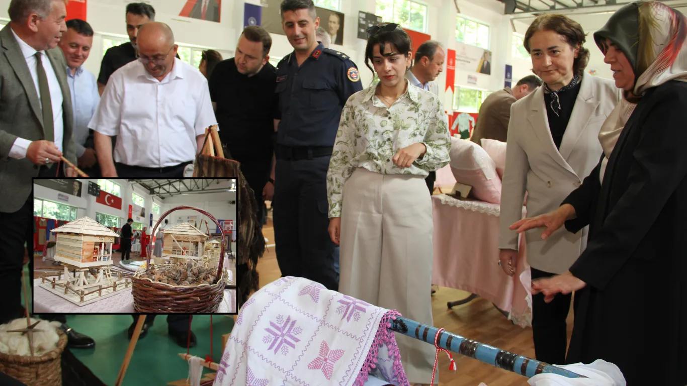 Yağlıdere Halk Eğitimi Merkezi yıl sonu sergisi açıldı