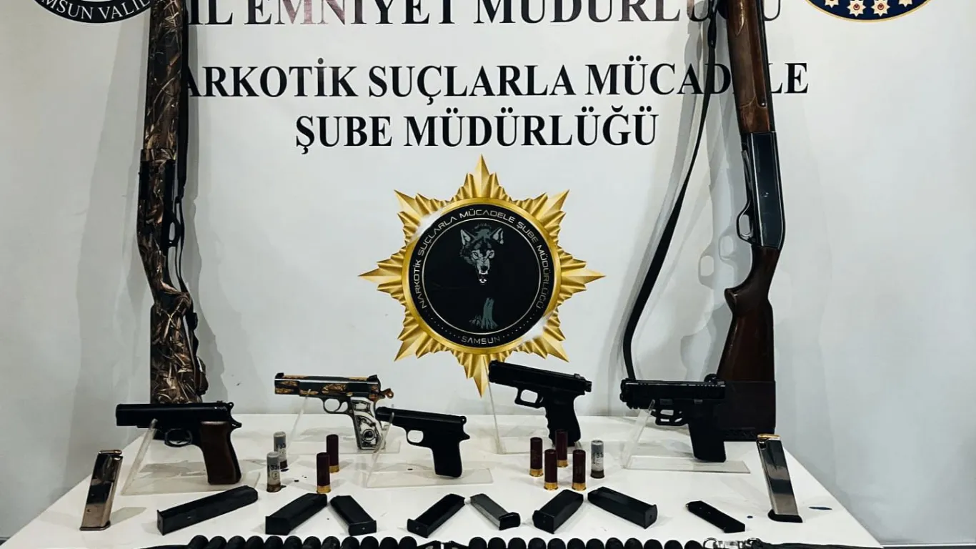 Samsun'da ruhsatsız silah operasyonunda 3 şüpheli yakalandı