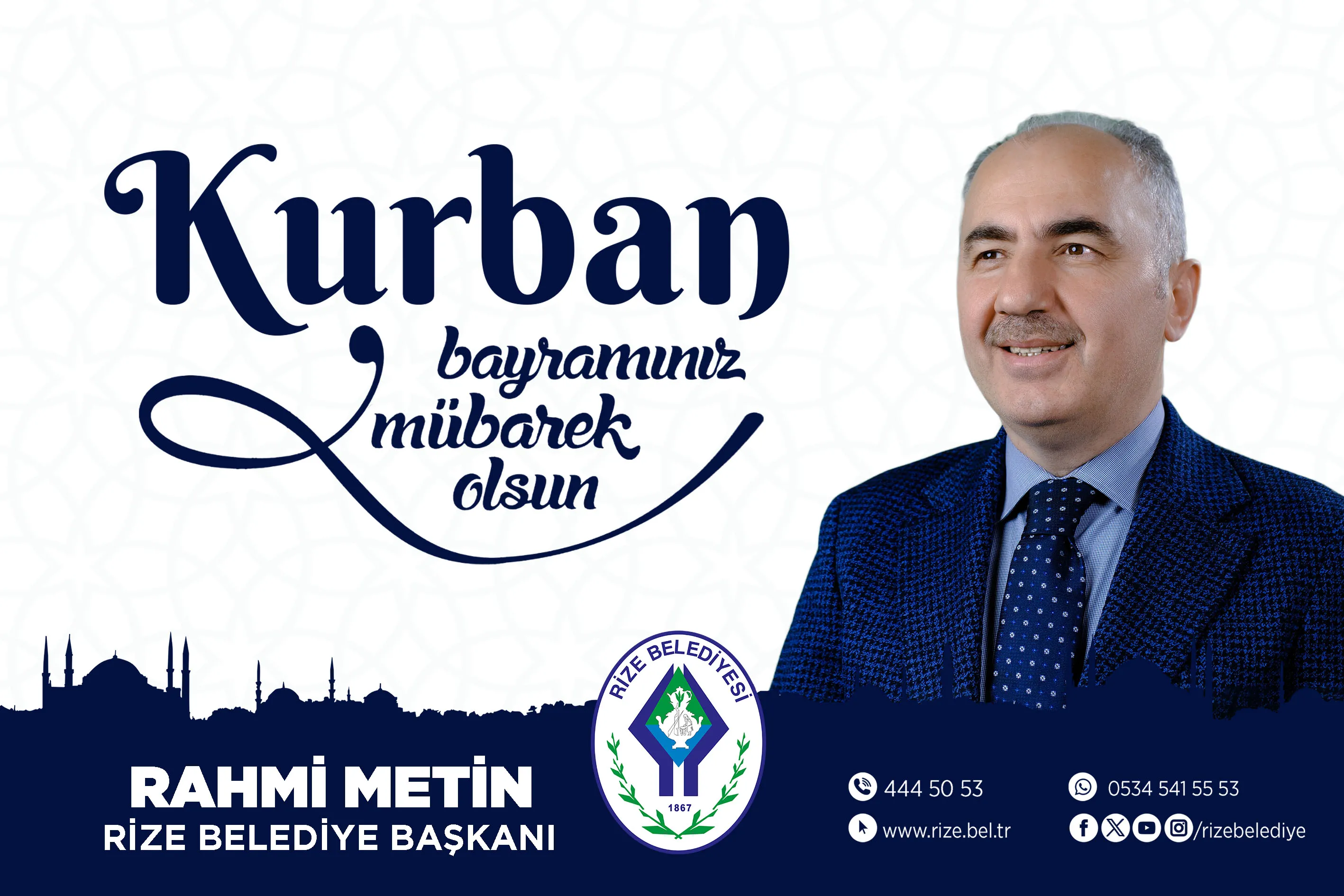Rize Belediye Başkanı Rahmi Metin'den Kurban Bayramı Mesajı