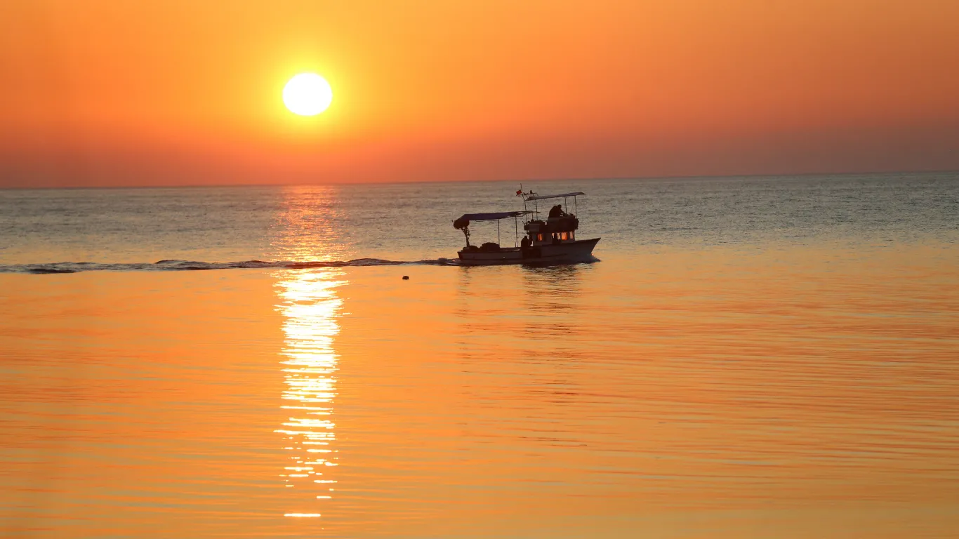 Ordu'da gün batımı seyri güzel bir manzara oluşturdu