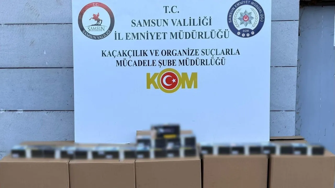 Samsun'da 200 bin adet kaçak makaron ele geçirildi