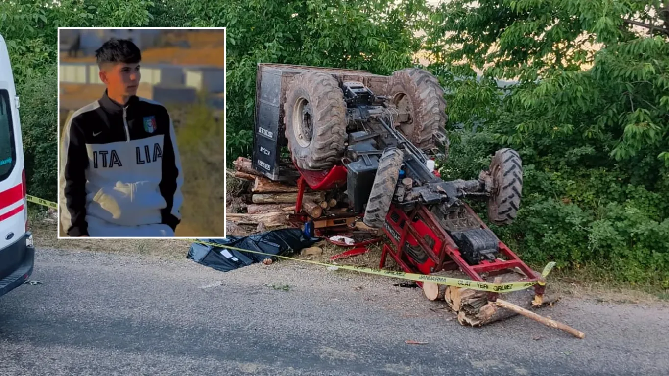 15 yaşındaki sürücünün kullandığı traktör devrildi; 1 ölü 2 yaralı