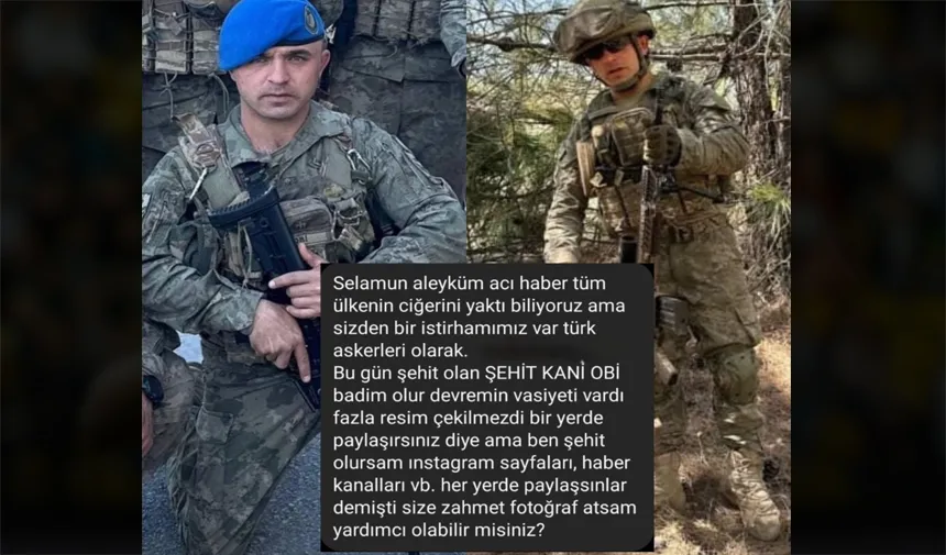 Ordulu şehidin vasiyeti: 
