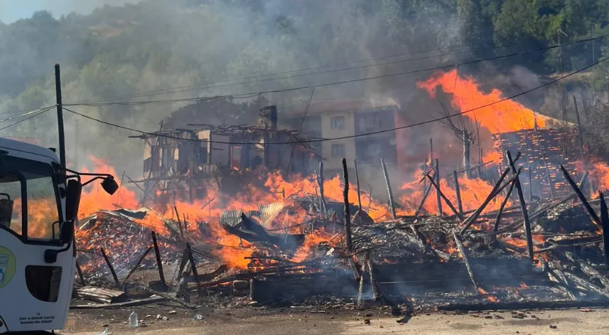 Bartın'da 2 ev ve 2 samanlık yandı; 9 köydeki anız yangını söndürüldü