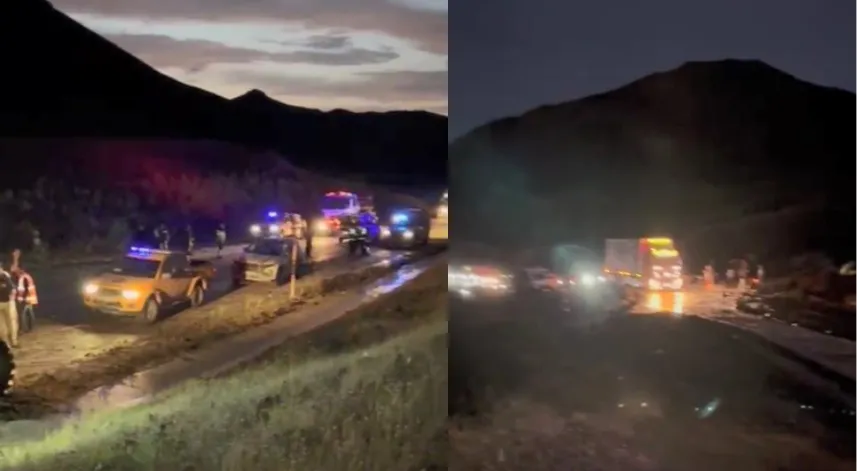 Kars-Kağızman-Ağrı yoluna sel engeli