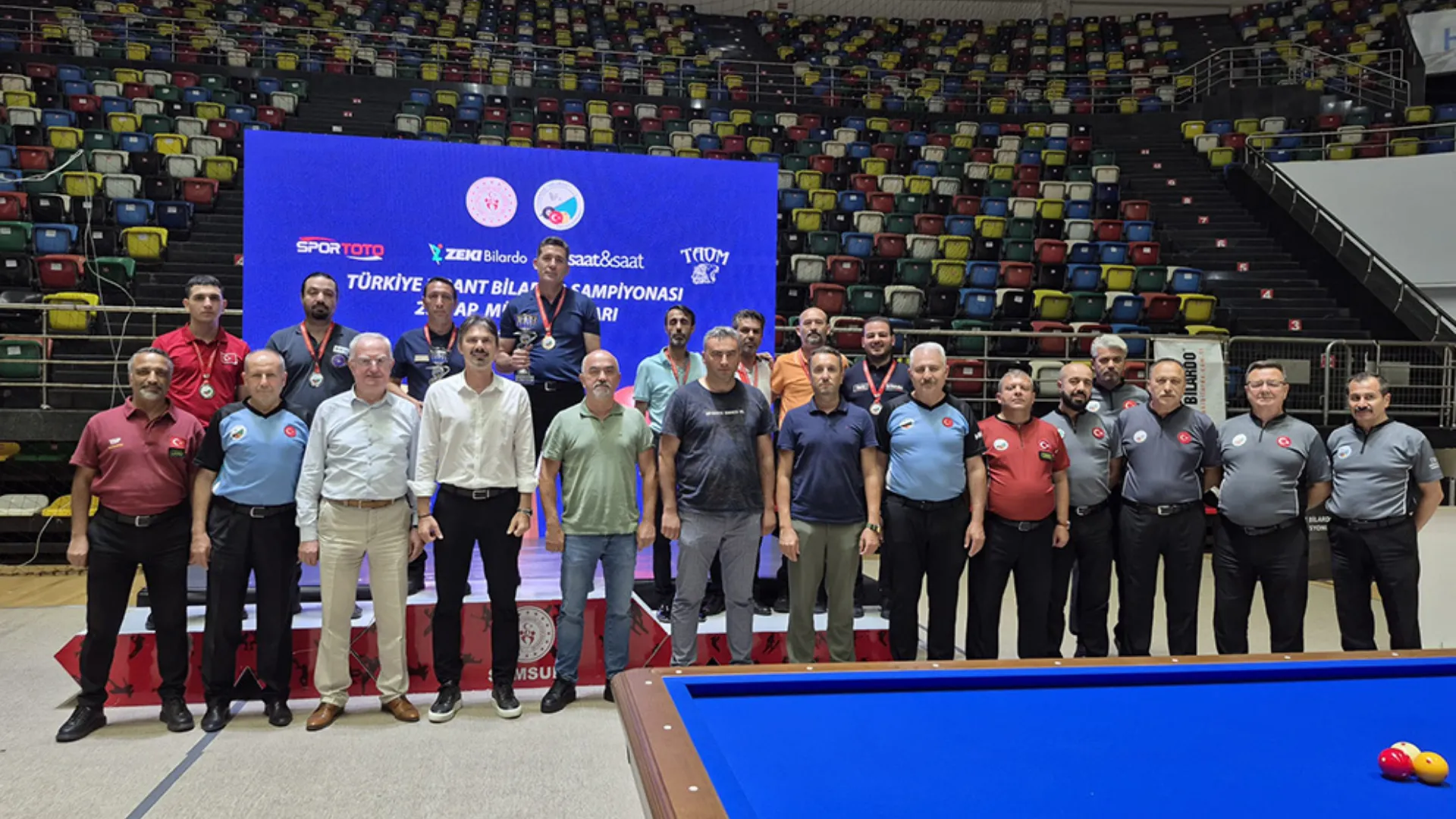 Samsun'da 3 Bant Bilardo Türkiye Şampiyonası tamamlandı