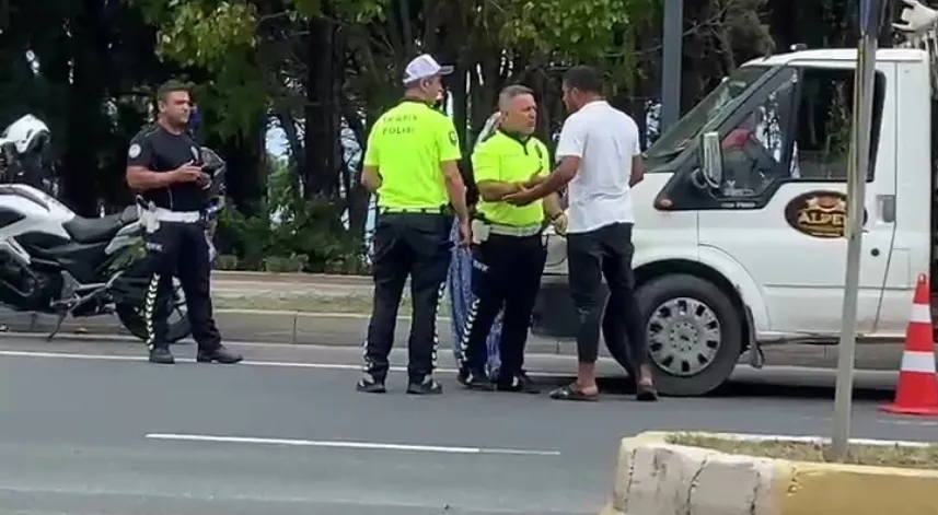 Ordu'da emniyet kemeri kontrolü sırasında gerginlik