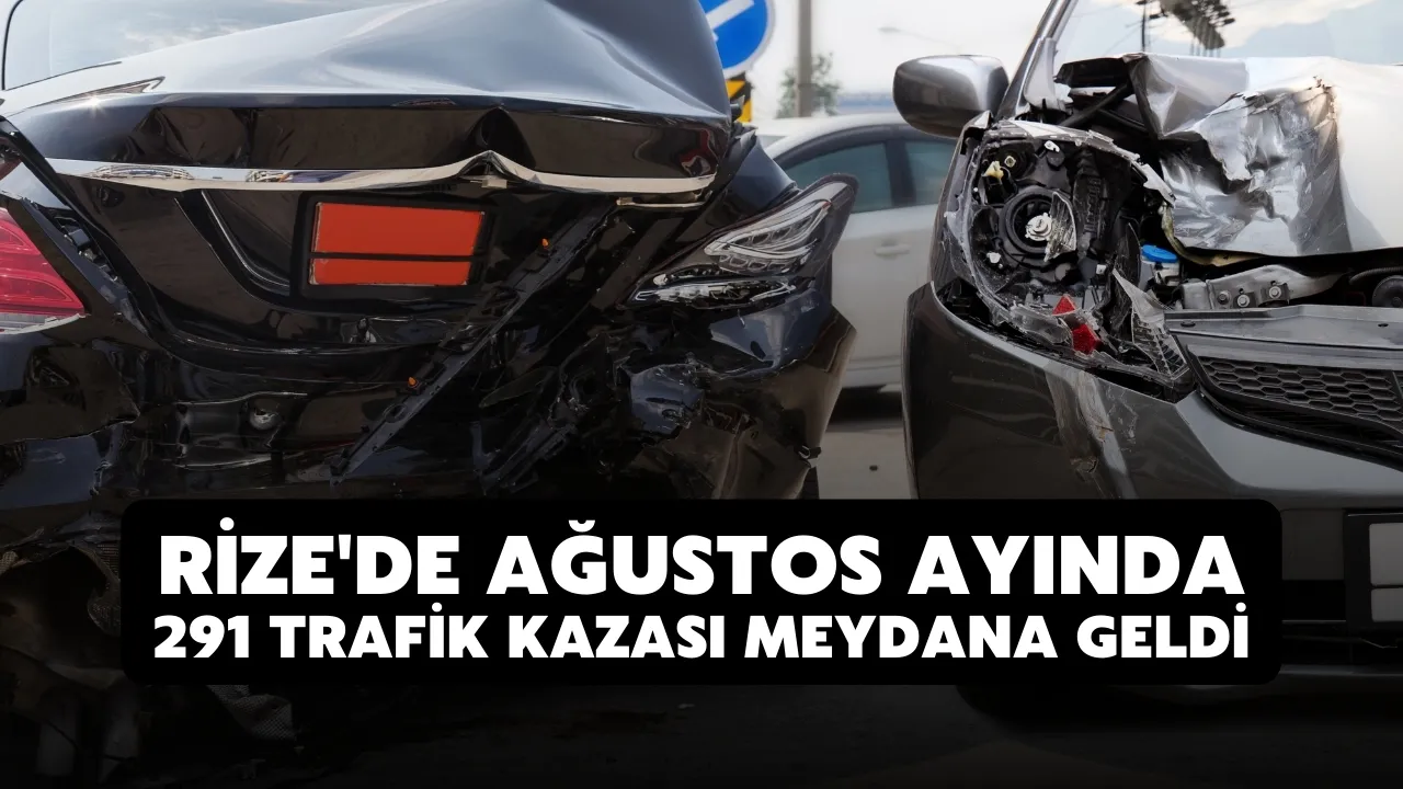 Rize'de Ağustos Ayında 291 Trafik Kazası Meydana Geldi