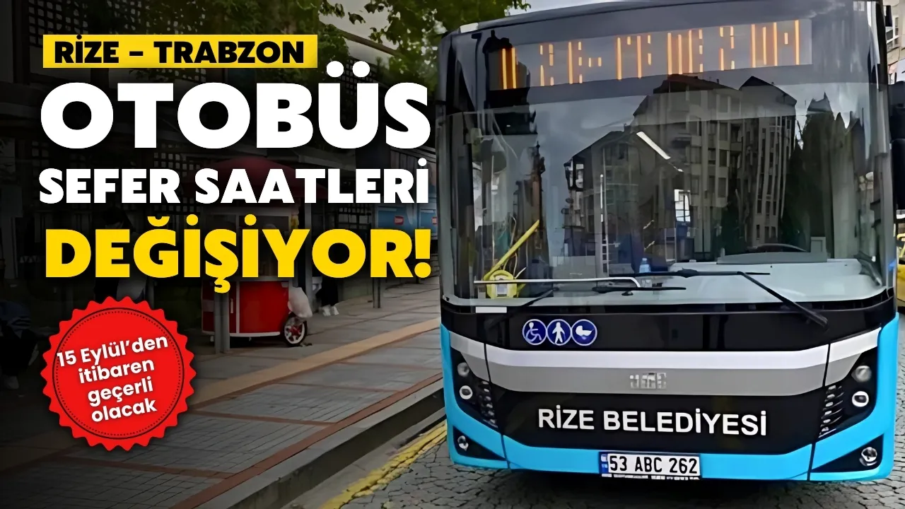 Rize – Trabzon Otobüs Sefer Saatleri Fiyatları