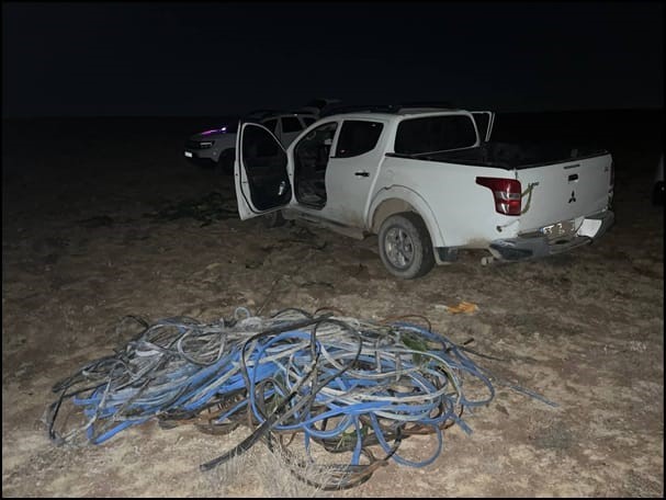 Tarım arazinden 600 bin TL değerinde kablo çalan 2 şahıs tutuklandı