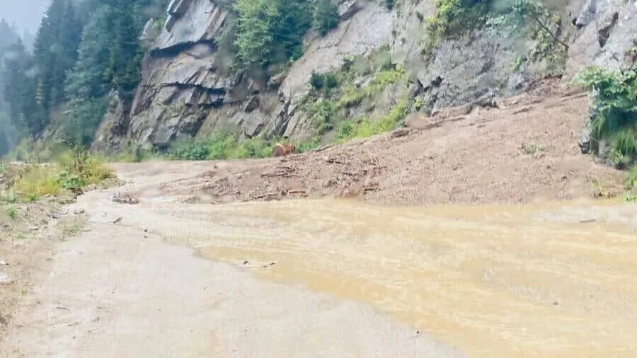 Cimil Yaylası Yolu Kapandı, Vatandaşlar Yardım Bekliyor