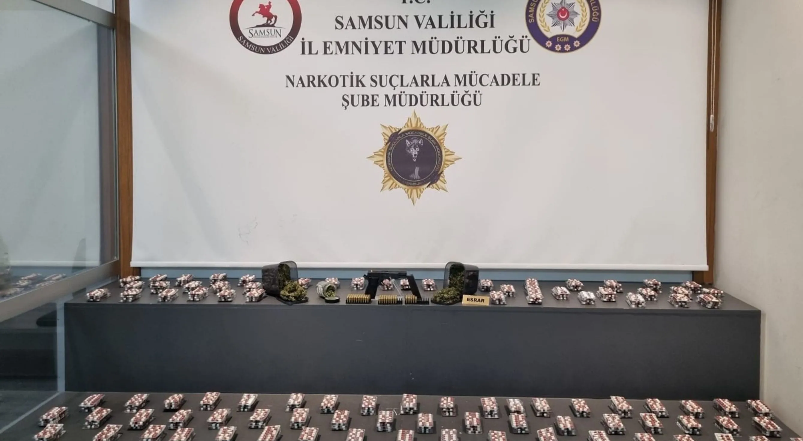 Samsun’da narkotik operasyonu: 5 bin 516 sentetik ecza ele geçirildi