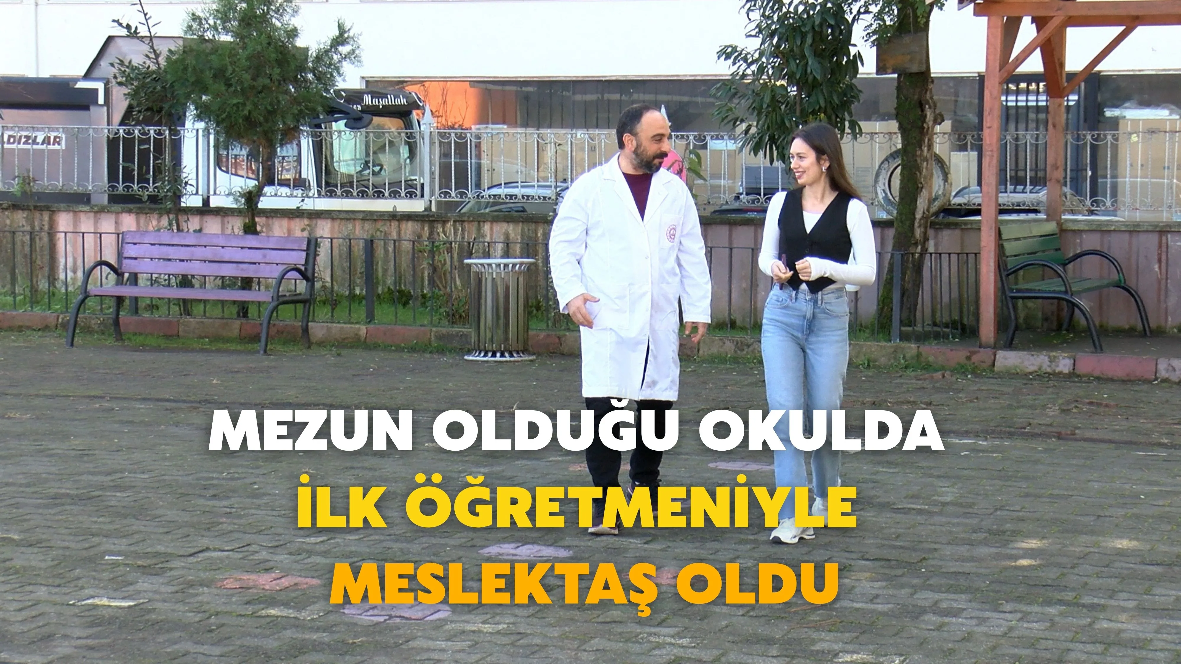 Mezun olduğu okulda ilk öğretmeniyle meslektaş oldu