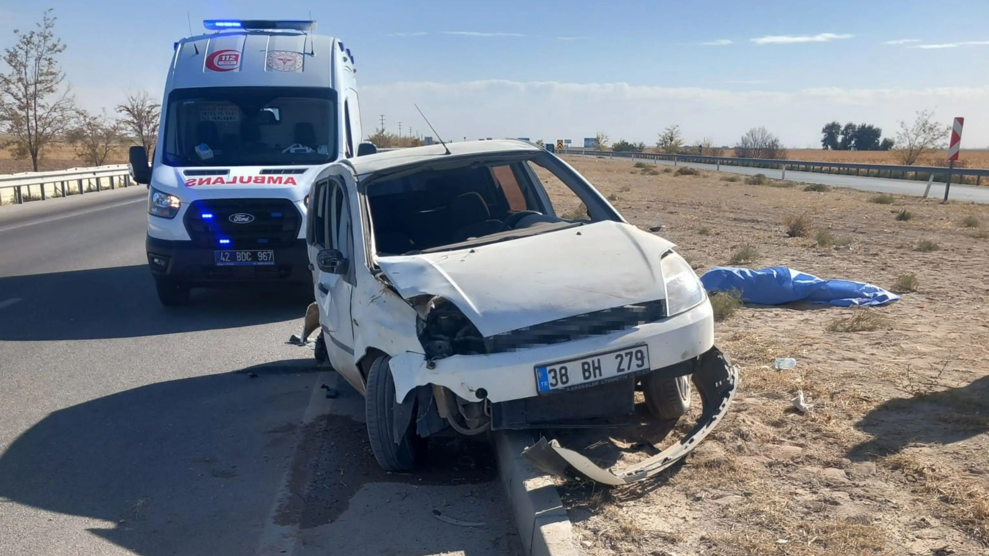 Konya'da otomobil takla attı: 1 ölü