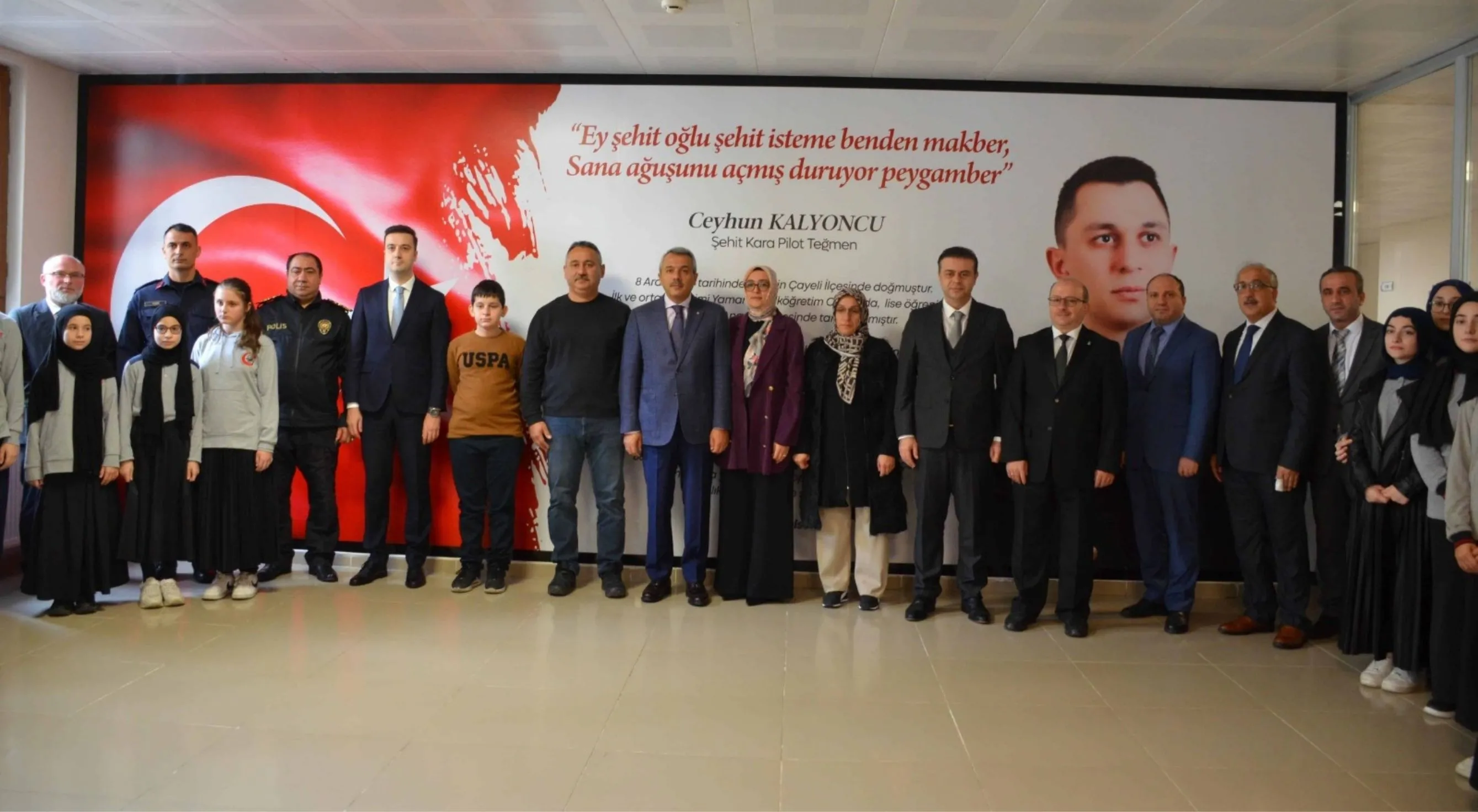 Şehit Ceyhun Kalyoncu'nun adı Çayeli'nde okula verildi