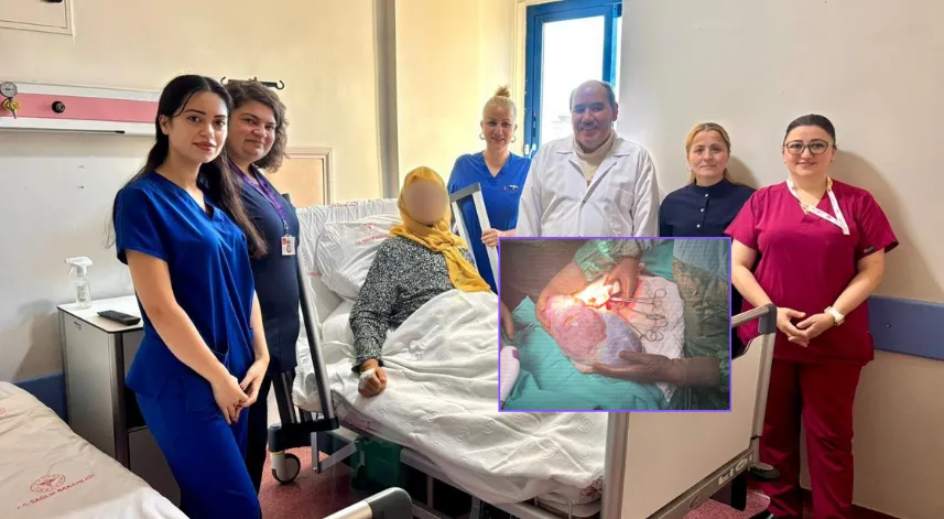 Ordu'da hastanın karnından 5 kiloluk kitle çıkarıldı