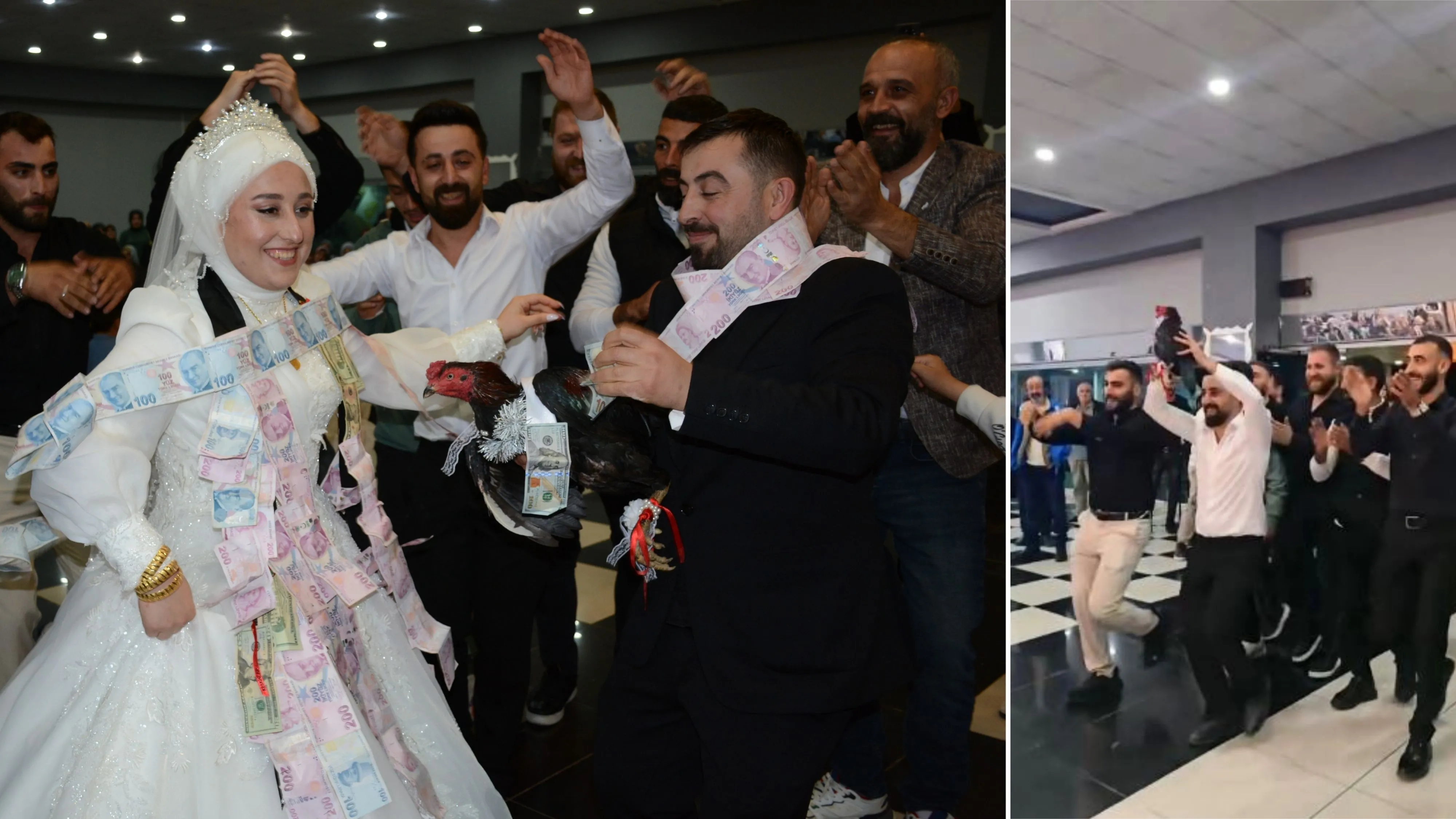 Artvin'de damada arkadaşlarından canlı tavuk ve horoz sürprizi